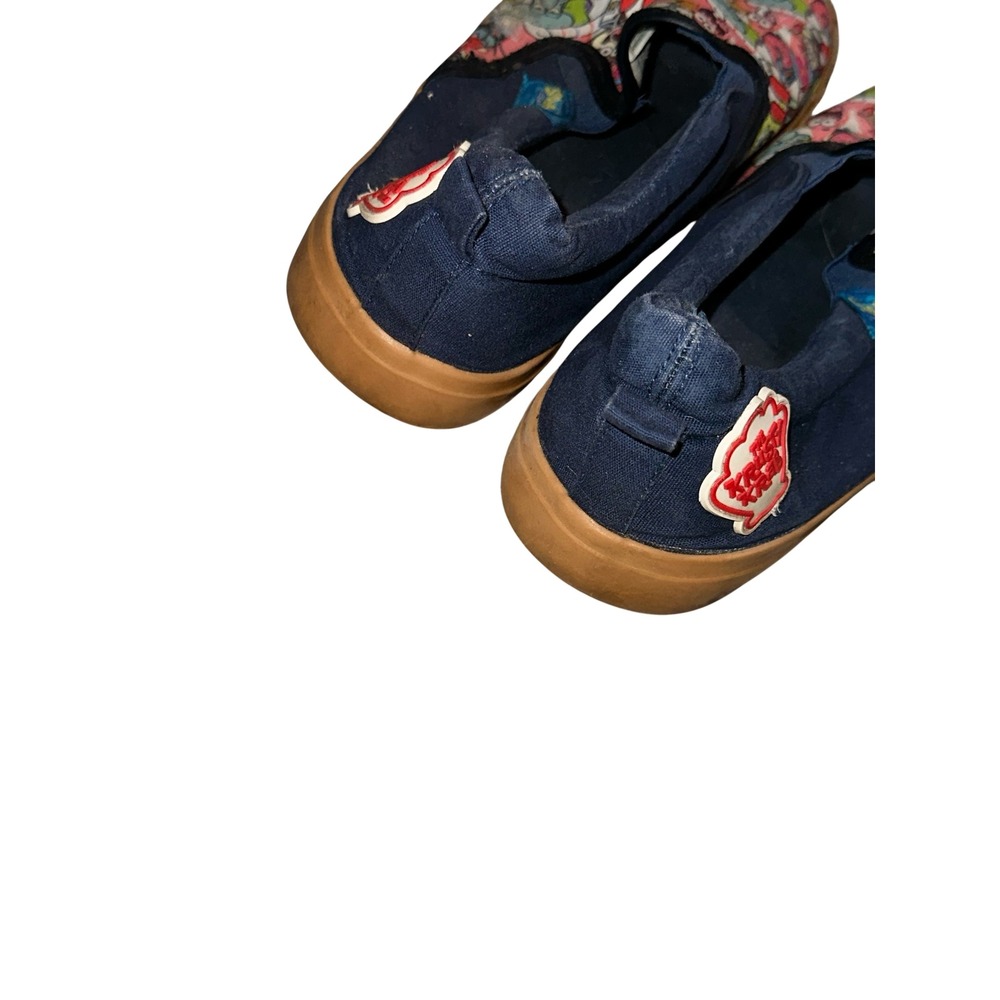 Ground Up SpongeBob SquarePants men Slip On Sneakers Navy Character Print Sz 13 - Picture 7 of 11